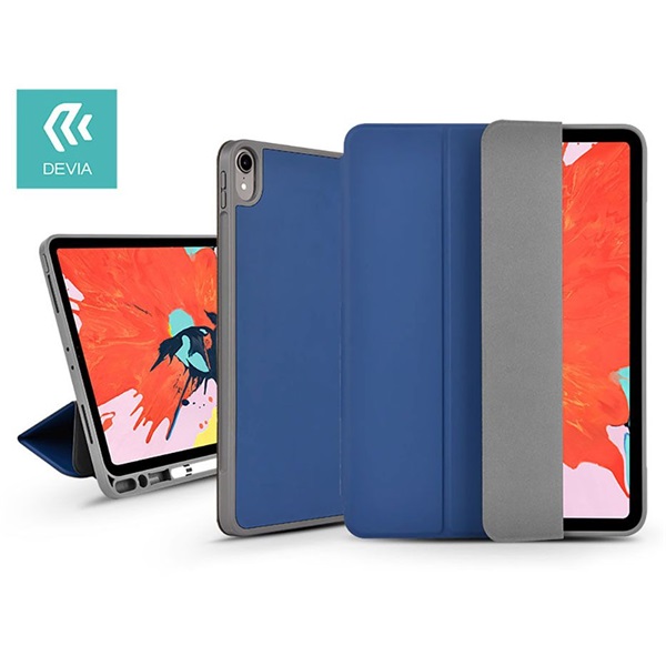Devia ST343988 Apple iPad Air 4 10,9"(2020) kék bőr védőtok