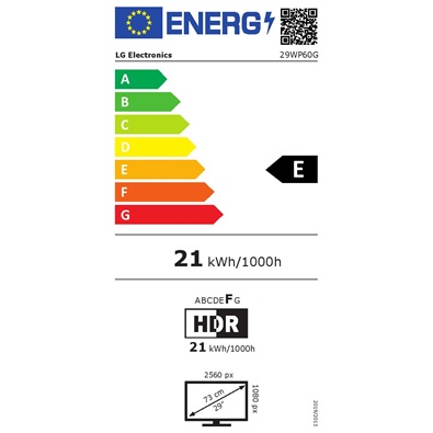 LG 29" 29WP60G-B UltraWide FHD IPS 75Hz HDMI/DisplayPort monitor