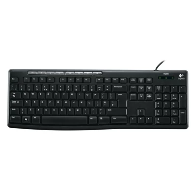 Logitech K200 USB fekete OEM HUN multimedia billentyűzet