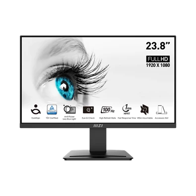 MSI 23,8" PRO MP2412 FHD VA 100Hz HDMI/DP fekete Business monitor