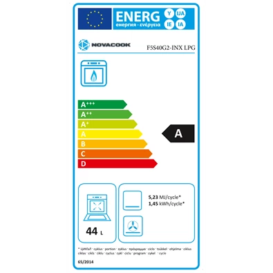 Novacook F5S40G2 INX LPG inox gáztűzhely