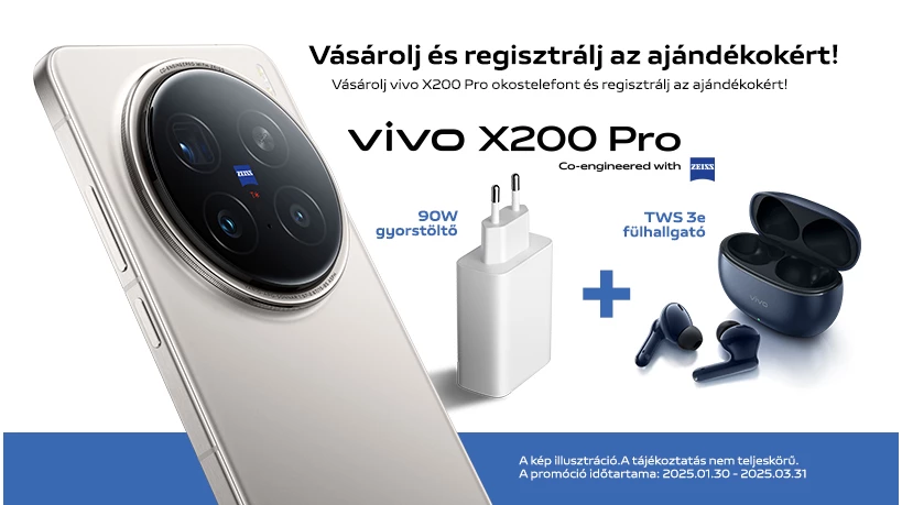 Regisztráld X200 Pro vásárlásod az ajándékokért!