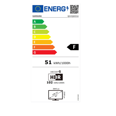 Samsung 43" QE43Q60CAUXXH 4K UHD Smart QLED TV