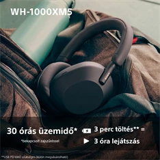 Sony WH-1000XM5 Bluetooth platina ezüst fejhallgató