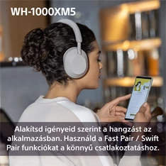 Sony WH-1000XM5 Bluetooth platina ezüst fejhallgató