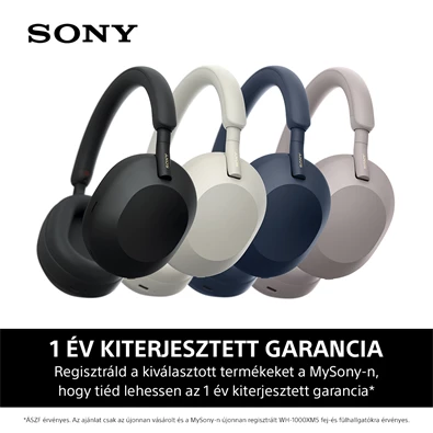 Sony WH-1000XM5 Bluetooth platina ezüst fejhallgató