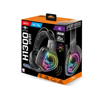 Spirit of Gamer MIC-XH1300 7.1 vezeték nélküli fekete gamer headset