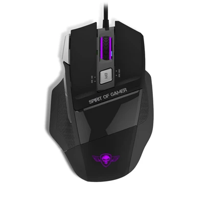 Spirit of Gamer PRO-M8 Light Edition 3500DPI fekete gamer egér