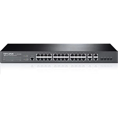 TP-Link TL-SL5428E 24 LAN 10/100Mbps, 4 1000Mbps menedzselhető rack switch