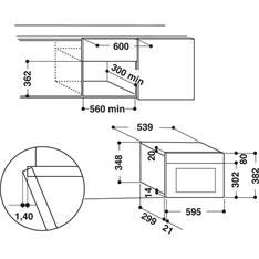 Whirlpool W9 MN840 IXL beépíthető mikrohullámú sütő