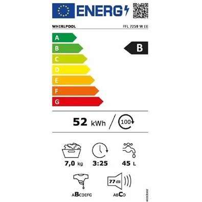 Whripool FFB 7259 WV EE 7 kg elöltöltős mosógép